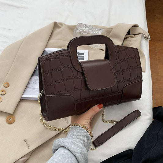 Ladies Chain Bag Trendy Fashion All-match Messenger Bag Elegant Hand-held Small Square Bag