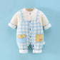 Newborn Baby One-piece Clothes Autumn and Winter Cotton Thickened Suit Newborn Baby Clothes Cotton Clothes Cotton Clothes Wear Warm Outside