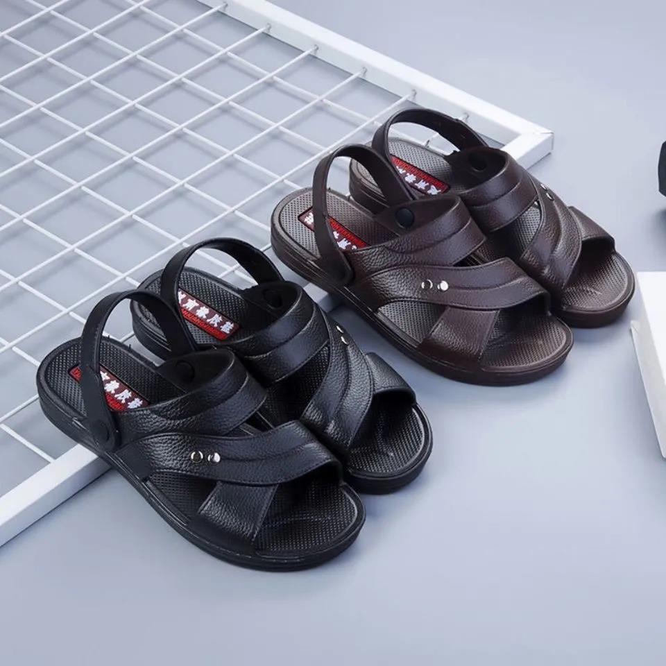 Vietnamese Rubber Men's Sandals and Slippers Korean Non-slip Casual Shoes Summer Comfortable and Durable Men's Sandals