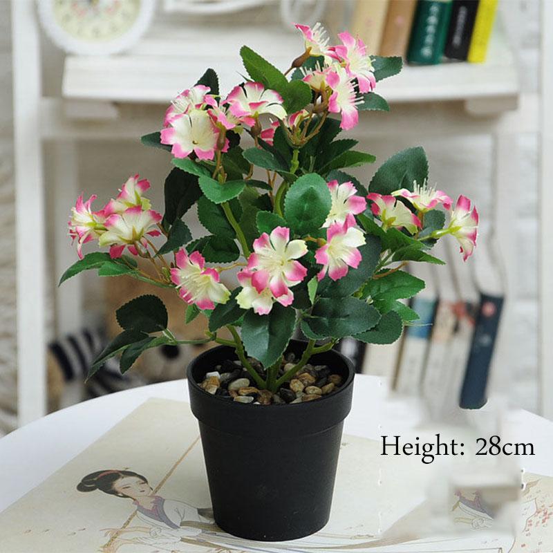 Plastic Flower Silk Flower Artificial Flower Furnishings Living Room Table Decoration Floristry Plant  Small Potted Bonsai Floor Decoration