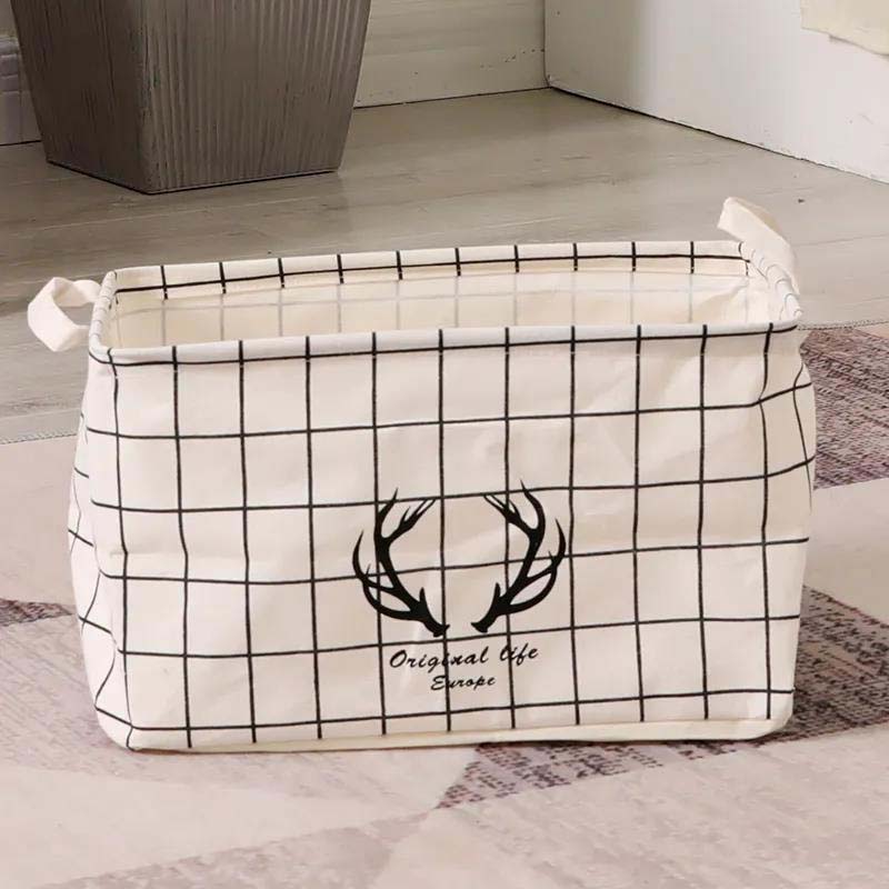 Fabric Storage Box Large Size Bedroom Clothes Storage Box Desktop Cosmetics Finishing Toy Snack Storage Box