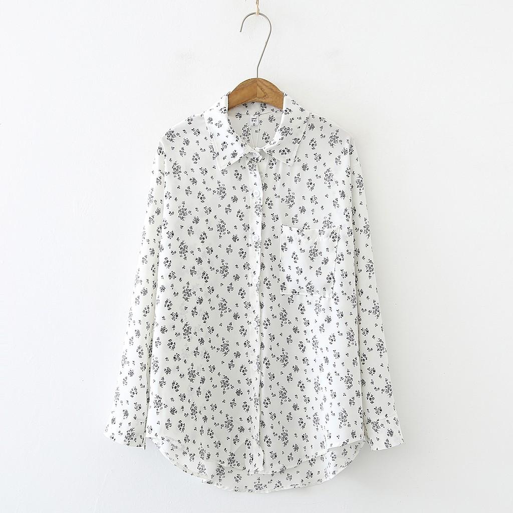 Early Spring Small Fresh and Sweet Floral Shirt Women's Design Sense Niche Western Style Light Familiar All-match Blouse
