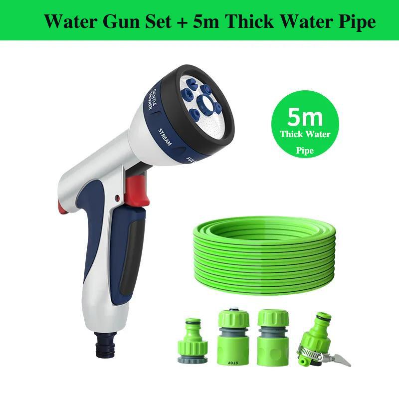 Full Metal Car Wash Tool Set Garden Art Shower Household High Pressure Multi-function Car Wash Watering Nozzle Water Gun