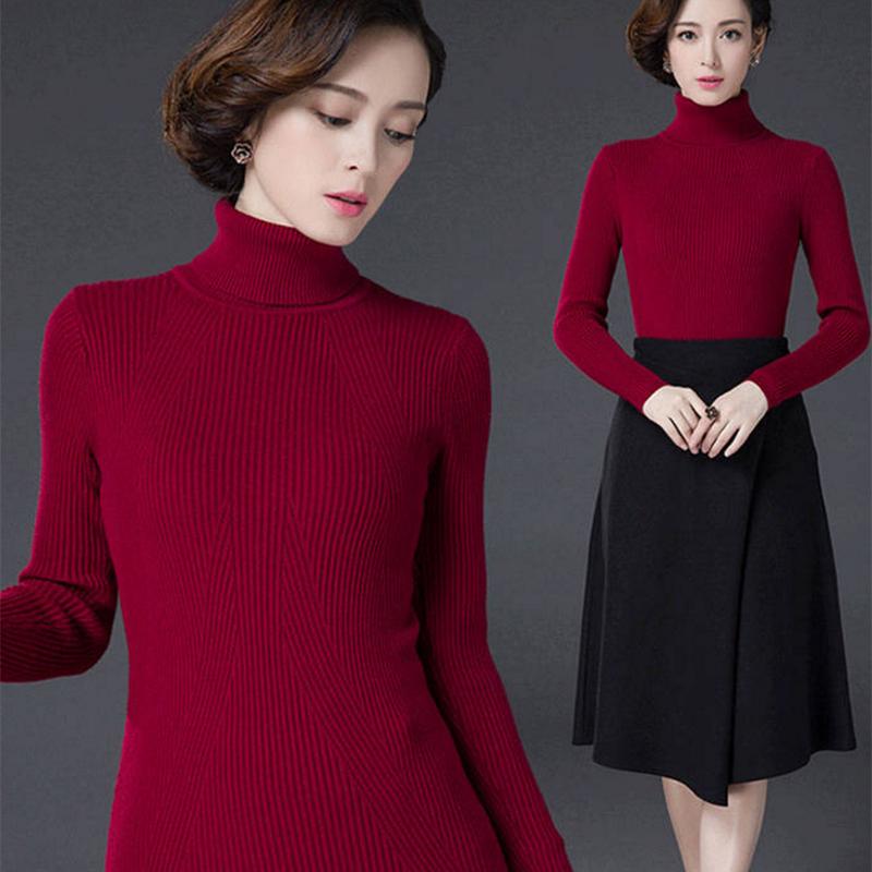 Pofulove Slim Thick Joker Bottoming Sweater Warm Slim Wild Bottoming Shirt Sweater Lady Sweater