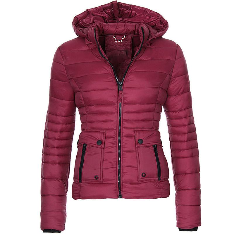 Light Down Jacket Hooded Warm Winter Jackets Solid Fashion Casual Slim fit Parkas Coat