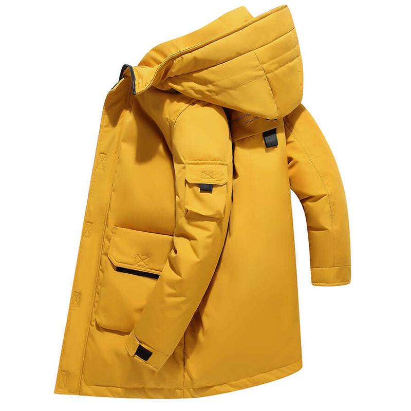 Thick Down Jacket Men's Mid-length Winter Korean Version of The Trend of Black Warm Casual Clothes for Men
