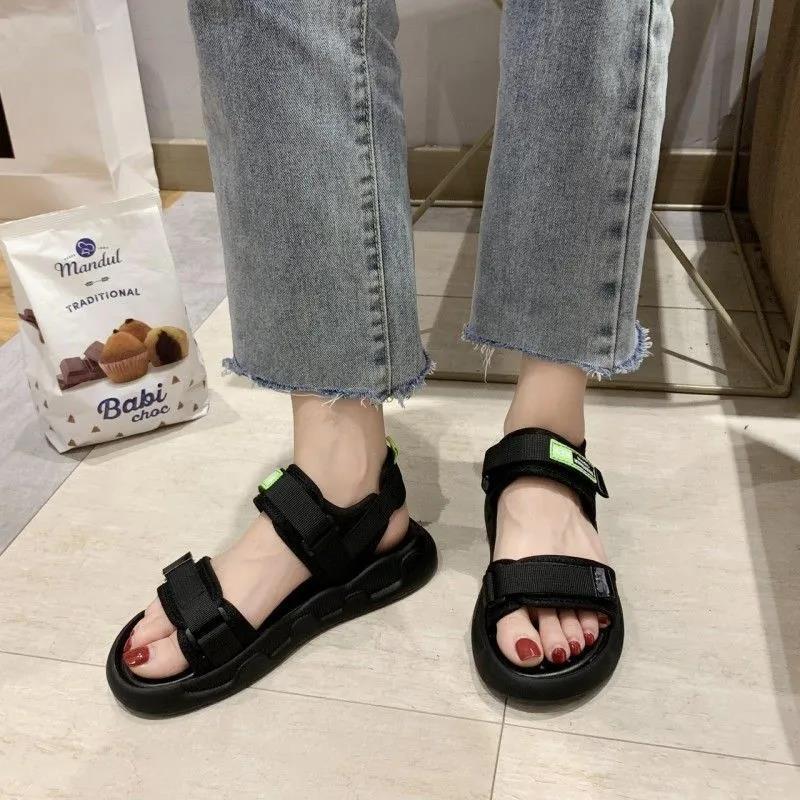 Sandals Women's Summer All-match Soft-soled Fashion Casual Beach Shoes Flat Platform Non-slip Women's Shoes