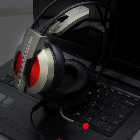 High-end E-sports Eating Chicken Listening and Debating Position Headphones Headset Wired Microphone Computer Mobile Game Headset Microphone