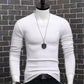 T-shirt Men's Long-sleeved V-neck Solid Color Bottoming Shirt Autumn and Winter Fitness Tops Slim High Elastic Lycra Cotton