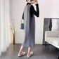 Spring and Autumn Loose Long Sweater Vest Large Size Sleeveless Knitted Vest Skirt Fashion Simple Women Sweater Dress