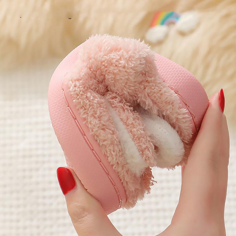 Winter Children's Cotton Slippers Indoor Non-slip Home Slippers Warm Plush Baby Slippers