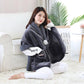 Autumn  Winter Multi functional Shawl Blanket Office Nap Blanket Thick Flannel Lamb Wool Blanket Knee Blanket Fur Ball Pocket Mantle Shawl