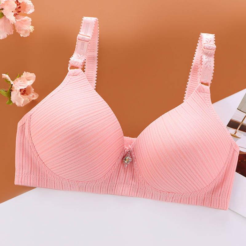 No Steel Ring Anti-sagging Comfortable Thin Bra Gather Sexy Breathable Bra Ladies Cotton Comfortable Receiving Side Breast Lightweight Bra