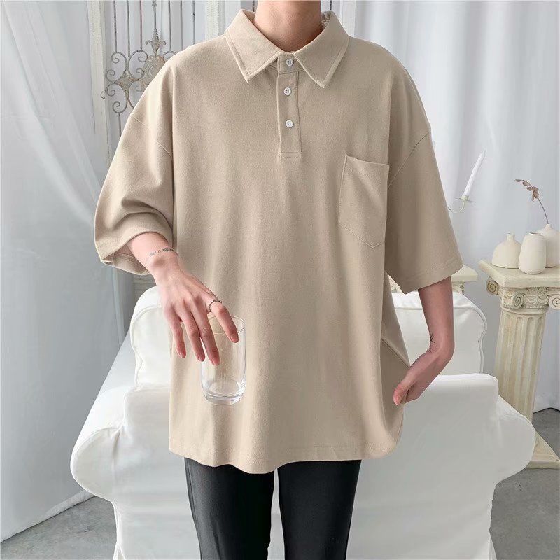 Short-sleeved T-shirt Boys Loose Polo Shirt Half-sleeved Summer Casual Trend T-shirt