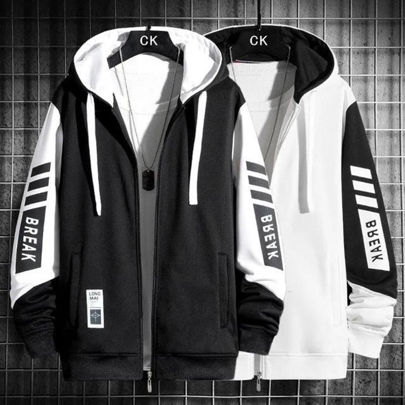 Men's Sweater Autumn and Winter Hooded Jacket Suit Korean Trend Ins Cardigan Jacket