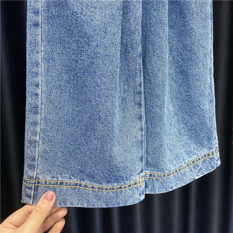 Children's Pants Summer Girls Korean Style Casual Wide Leg Pants Denim Waist Baby Anti-mosquito Casual Pants