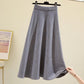 1PC Thick Skirt Knitted Pleated High Waist Midi Long Autumn Warm Dress Bottoming Skirts