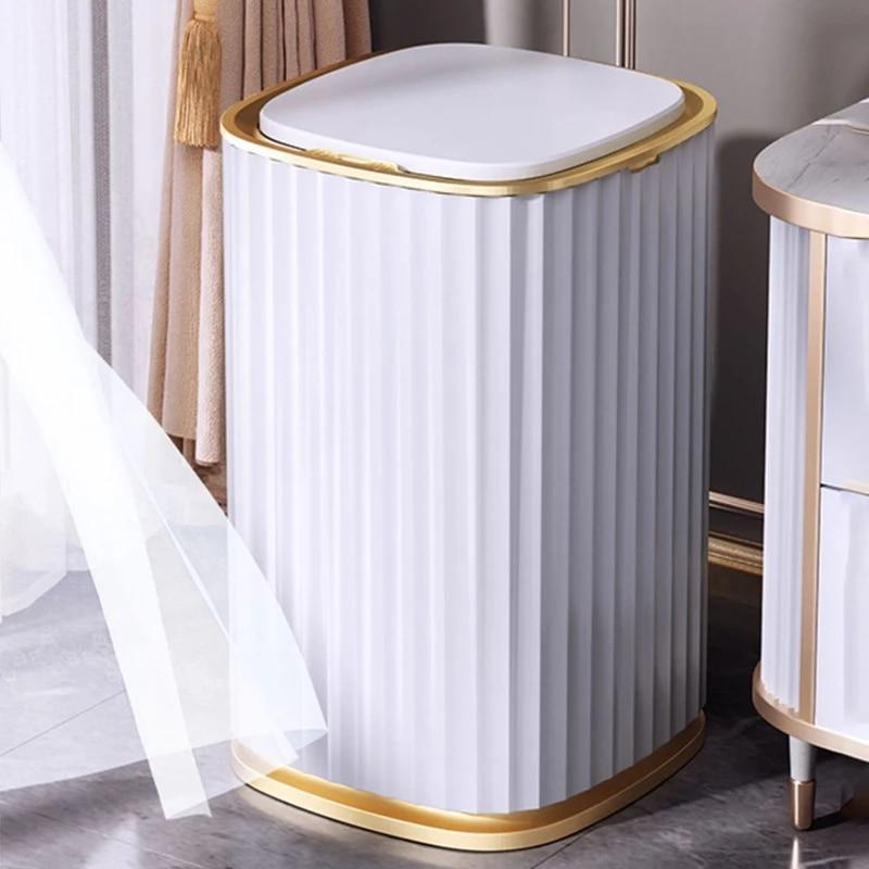 Intelligent Sensor Trash Can Kitchen Bathroom Toilet Trash Can Large-capacity Automatic Sensor Waterproof Trash Can with Lid 15L