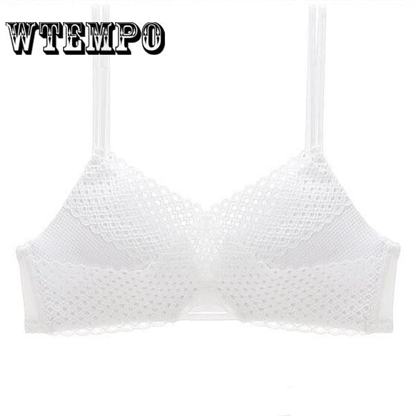 Summer Cross Mesh Anti-glare Tube Top Without Rim Underwear Set