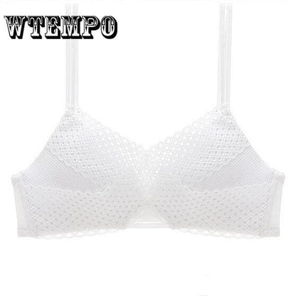 Summer Cross Mesh Anti-glare Tube Top Without Rim Underwear Set