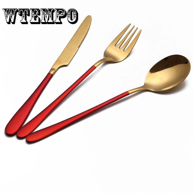 3pcs Stainless Steel Camping Flatware Set Knife Spoon Fork Utensil Portable Tools