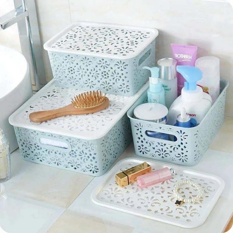 Openwork Storage Basket Cosmetic Clothing Snack Desktop Storage Box