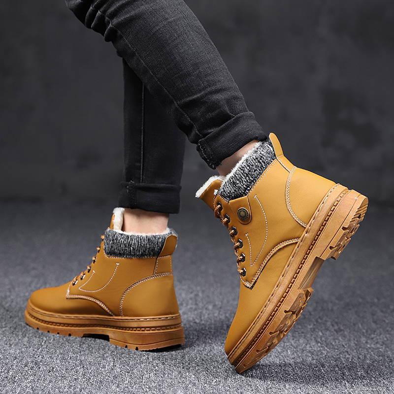 Autumn Winter Men's Martin Boots England Tool Shoes High-help Retro Anti-slip Men's Short Boots