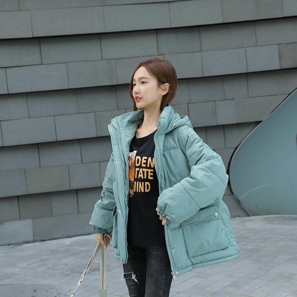 Winter Plus Size All-match Hooded Ladies Cotton Padded Jacket Short Loose Bread Coat Beautiful Down Padded Coat