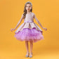Lace Embroidery Formal Sleeveless Wedding Gown Tutu Princess Dress Flower Girls Children Clothing Kids Party for Girl Clothes