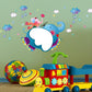 Cute little flying elephant children's bedroom kindergarten creative background wall stickers