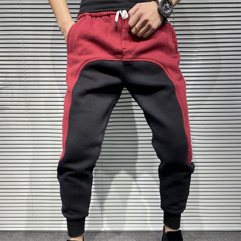 Men's Sports Pants Slim Fit All-Matched Small Foot Pants Splicing Casual Sweatpants Men