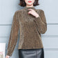 Women's Spring and Autumn Loose Bottoming Shirt Half Turtleneck Long Sleeve All-match Top