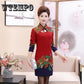 Dress Improved Temperament Print Loose Large Size Long Cotton And Dress Plus Large Size XL-5XL