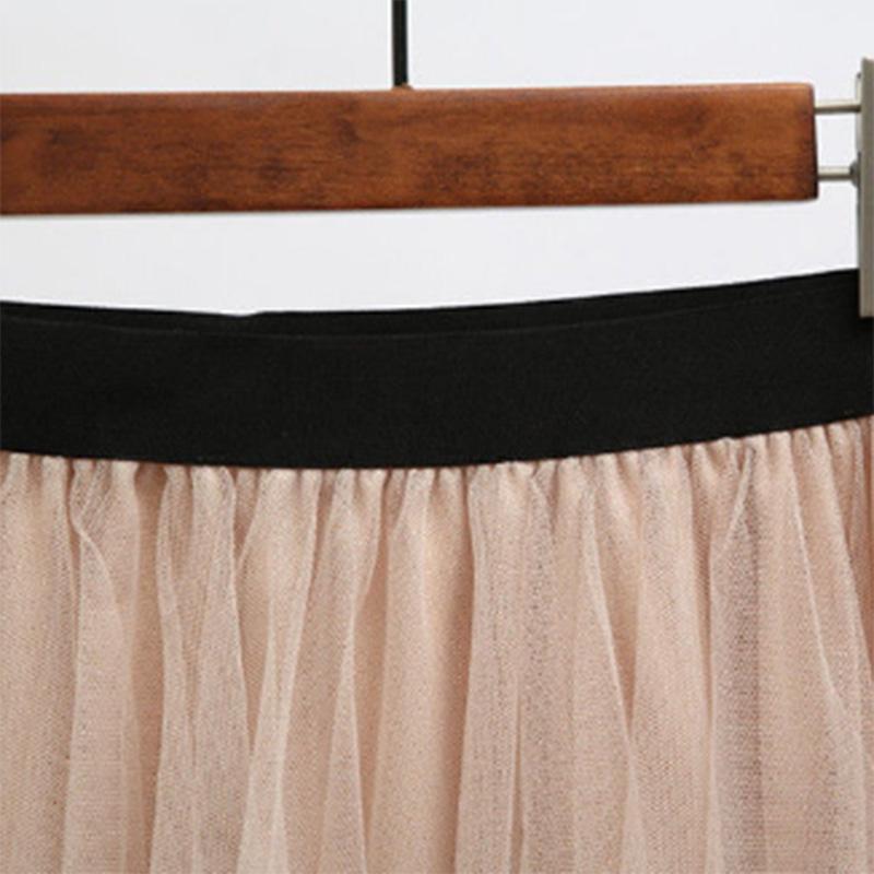 High Waist Bottoming Skirt Loose Short Women's Black Mesh Gauze Skirt Fluffy Ins Solid Color Skirt
