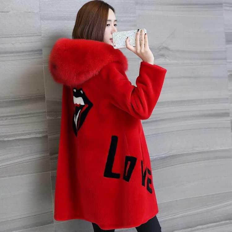 Fur Coat Plus Size Fleece Jacket Winter Coat Women Pockets Casual Teddy Coat Plush Outwear Overcoat
