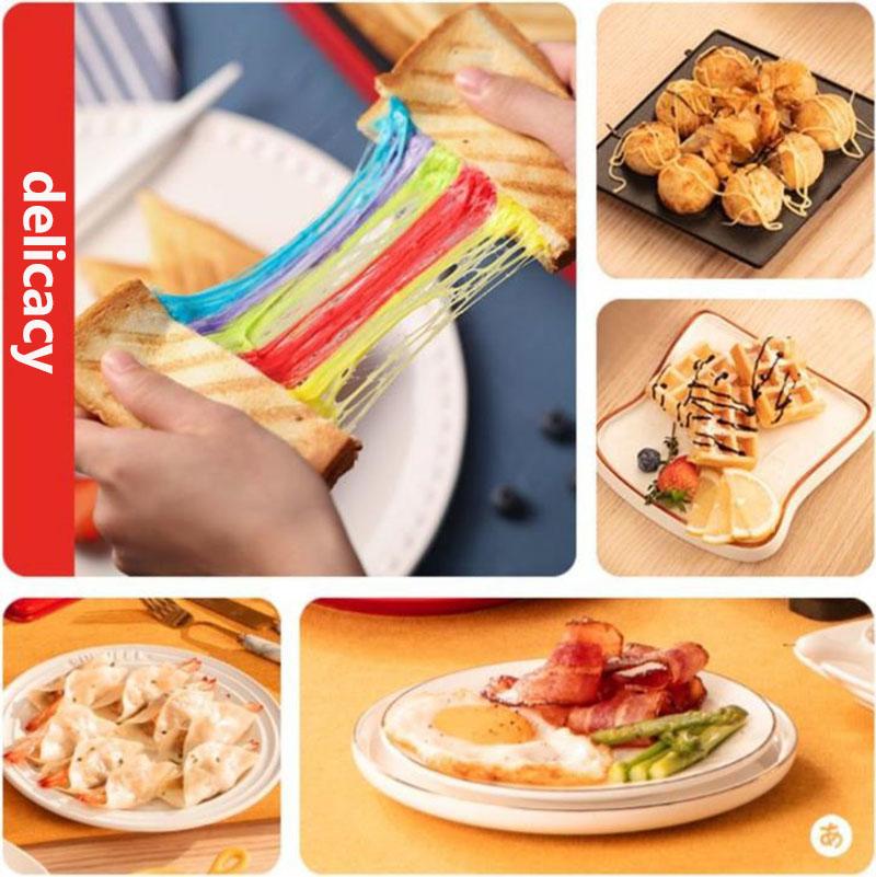 650W Mini Sandwich Making Machine Breakfast Waffle Maker Bread Maker Barbecue Machine Kitchen Supplies
