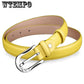 Fashion Adult Paint Leather Belts For Women Dress High Quality Female Belt Thin Skinny Waist