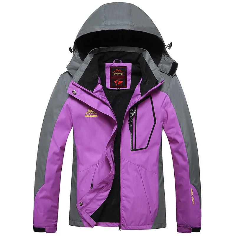 Large Size Autumn/winter Thin Jacket, Windproof, Waterproof, Wear-resistant Top, Outdoor Rock Climbing and Fishing Clothing for Female