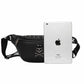 Hip Hop Waist Bag Men Black Waterproof Rivet Crossbody Outdoor Sports Travel Shoulder Bag