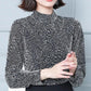 Women's Spring and Autumn Loose Bottoming Shirt Half Turtleneck Long Sleeve All-match Top