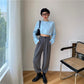 Outer Wear Design Two-wear Strap Backless Knit Sweater Women Leaking Crop Top  Short Knit Jumper