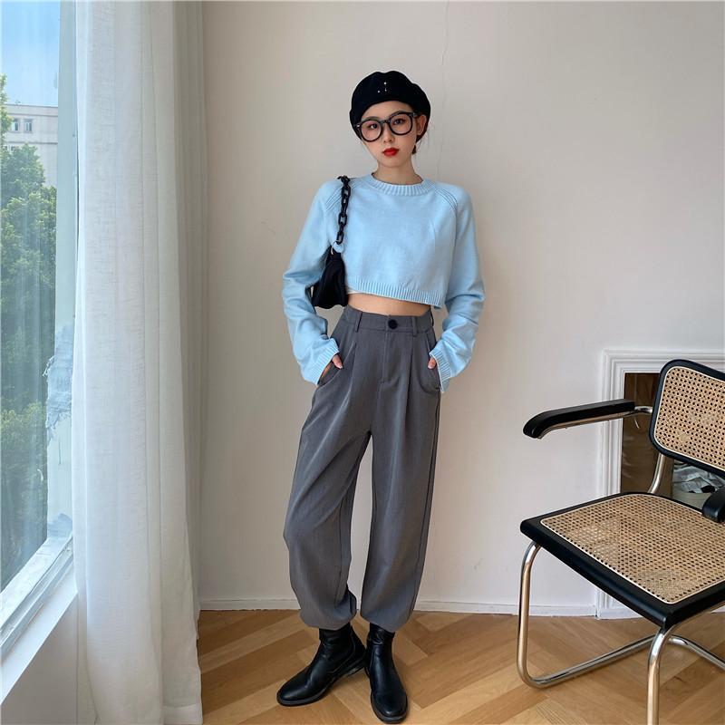 Outer Wear Design Two-wear Strap Backless Knit Sweater Women Leaking Crop Top  Short Knit Jumper