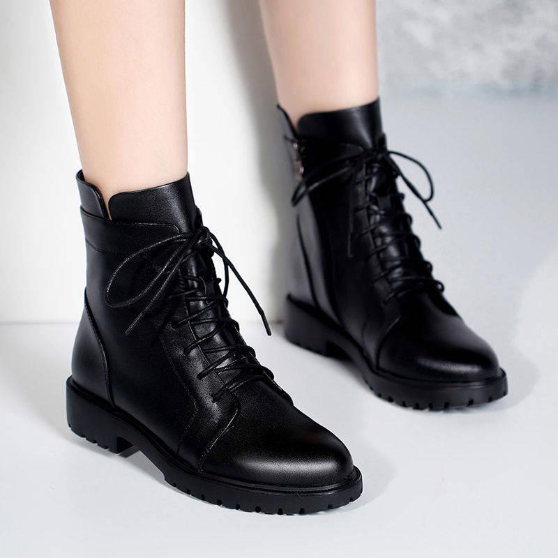 Fashion Women's Snow Boots Winter Ladies Martin Boots Short Plus Velvet Warm Cotton Shoes