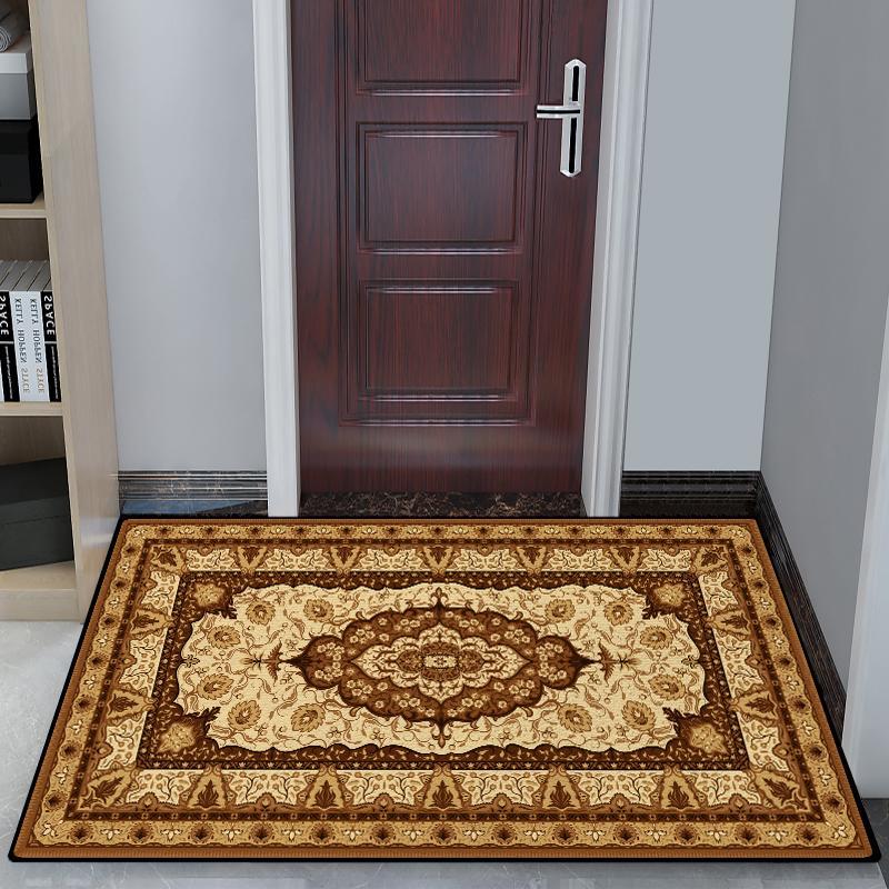 Retro Home Land Pad Door Pad Entrance Home Entoucted Porch Mat Door Foot Pad Water Absorbing Continental Carpet Living Room