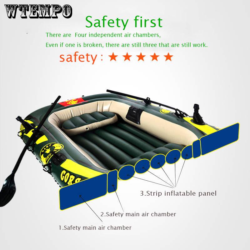 WTEMPO Adventure two inflatable fishing boat assault boat fishing thickened inflatable fishing boat