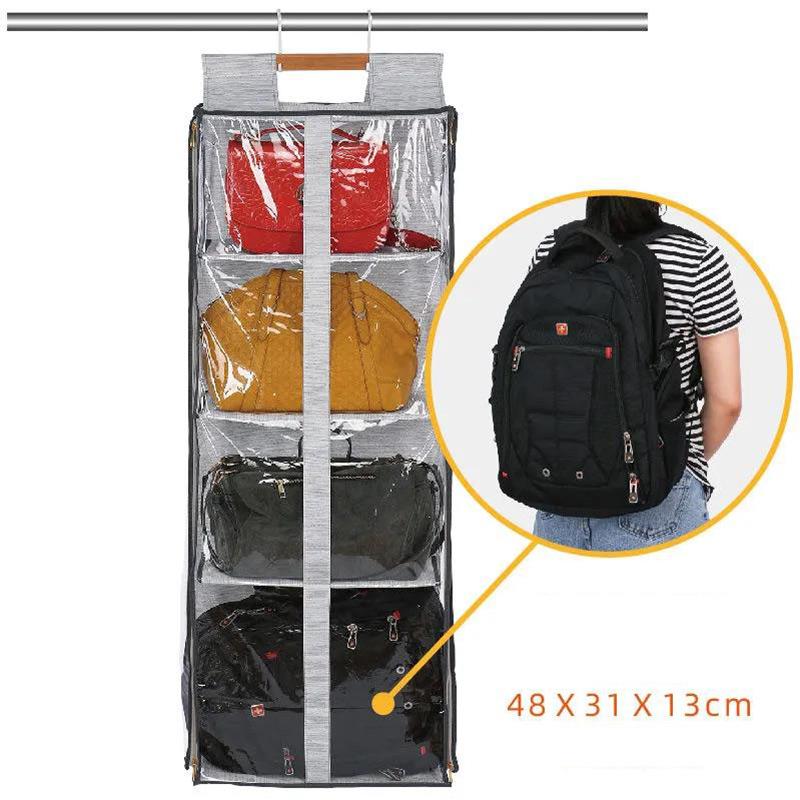 Fully-enclosed Door Bag Storage Hanging Bag Closet Side Bag Finishing Multi-layer Wall-mounted Dust-proof Fabric