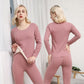 Constant Temperature Self-heating Thermal Underwear Women's Suit Double-sided Ladies Autumn Clothes Long Pants Winter Plus Velvet Thickening