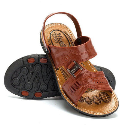Summer Men's Sandals Open Toe Youth Beach Shoes Non-slip Men's Sandals and Slippers