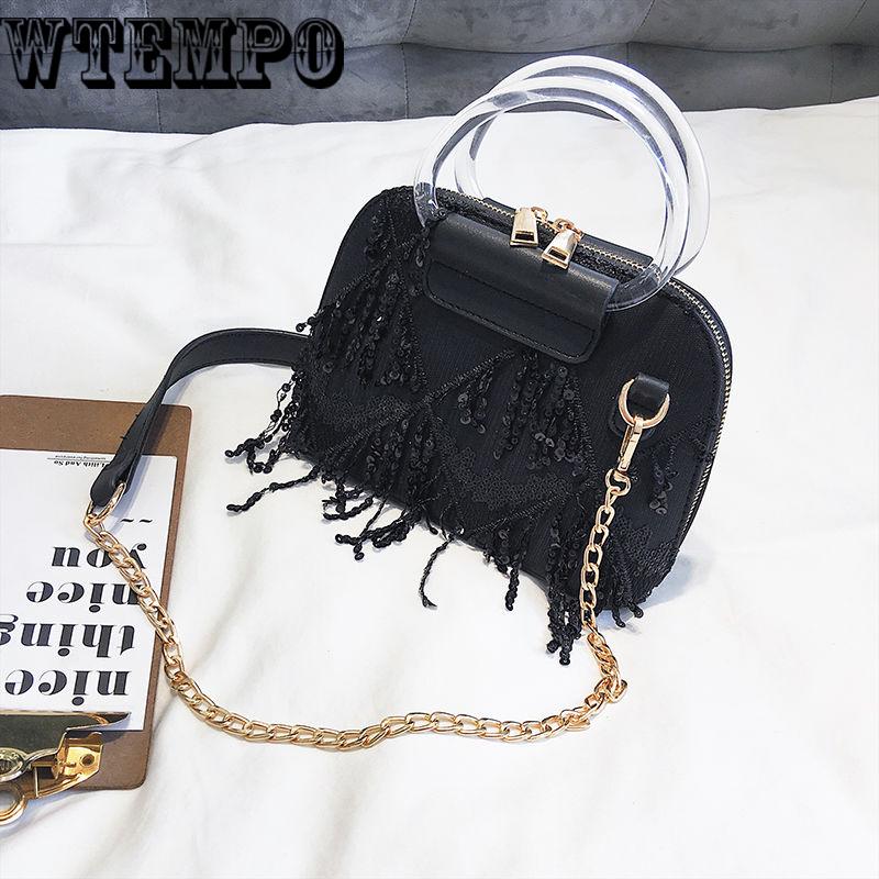 Fashion women's bag summer shoulder bag Messenger bag chain bag trend wild tassels casual bag