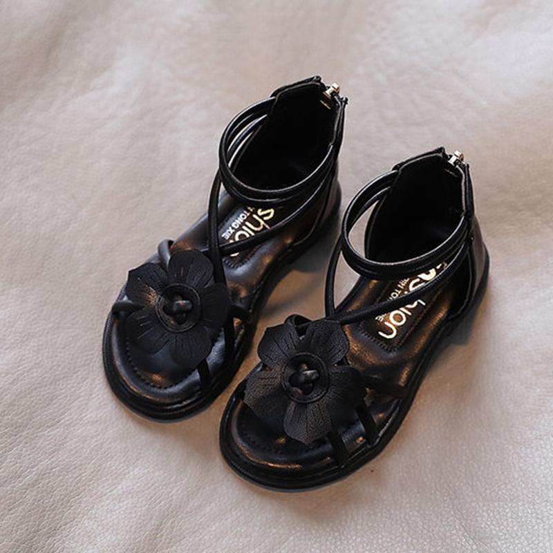 Girls' Roman Shoes  Summer Sandals  Princess Shoes  Korean Version  Children's Soft-soled Open-toed Beach Shoes